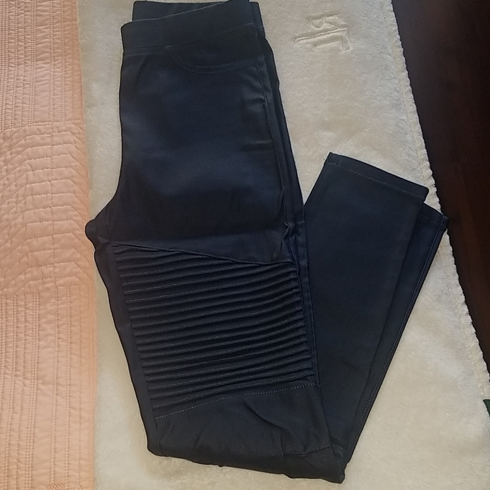 Faux Leather Moto Pants